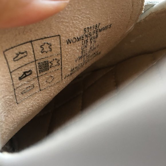 Lands End White Leather Slip On Penny Loafer Shoes - Picture 4 of 5